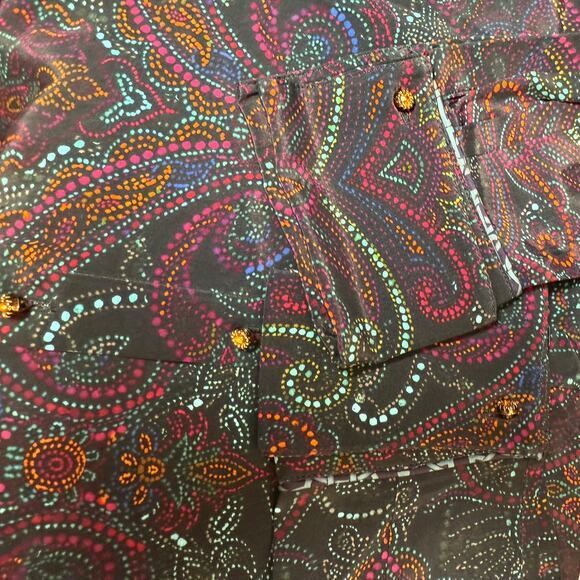 NWT Robert Graham Gabriela Silk-Blend Shirt Women’s Medium Multi WR22111 - Picture 14 of 15